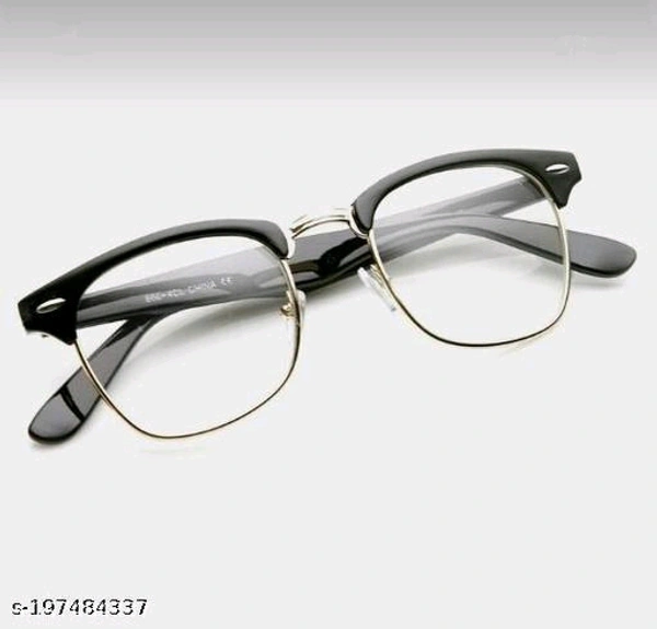 Uv Protection, Anti Blue Rays Harmful Glare Computer Eyewear Glasses (Shiny black Golden / computer blue blocking clear lenses)Net Quantity (N): 1Sizes:Free SizeCLASSIC FASHION DESIN - Our anti eye strain glasses use awesome quality composite,classic ha - Free Size