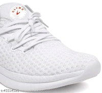  Joyride White Mesh Running/Walking/Gym Sports Shoes For MenMaterial: MeshSole Material: EVAFastening & Back Detail: Lace-UpMultipack: 1Treat your feet to these comfortable and super supportive sports shoes from  . This pair can be teamed with sports shorts and a casual tee when you're going to the gym - White, 8