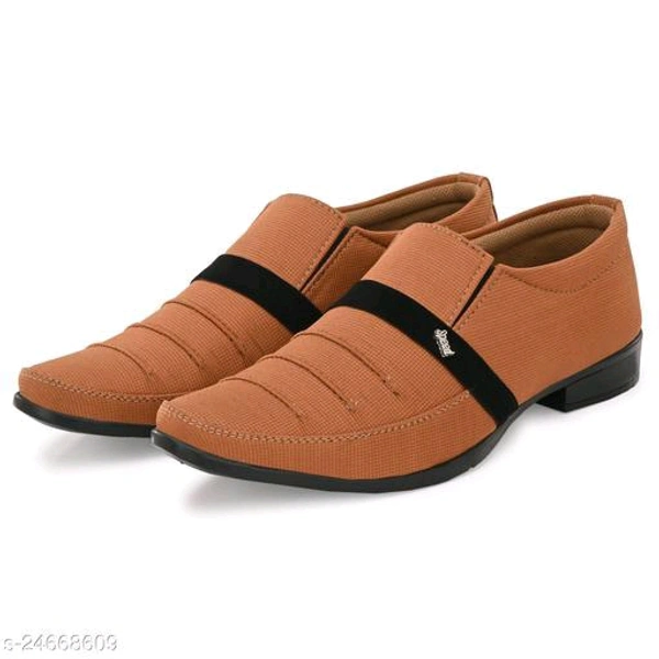formal shoes 110 = beigeName: formal shoes 110 = beigeMaterial: Syntethic LeatherSole Material: PVCFastening & Back Detail: Slip-OnPattern: SolidNet Quantity (N): 1Sizes: IND-6 (Foot Length Size: 26 cm, Foot Width Size: 10 cm) IND-7 (Foot Length Size: 26.5 cm, Foot Width Size: 10.1 cm) IND-8 (Foot Length Size: 27 cm, Foot Width Size: 10.2 cm) IND-9 (Foot Length Size: 27.5 cm, Foot  - Brown, 9