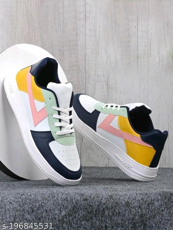  Fashionate Men SneakersMaterial: SyntheticSole Material: PVCPattern: SolidFastening & Back Detail: Lace-UpNet Quantity (N): 1Sizes: IND-6, IND-7, IND-8, IND-9, IND-10Country of Origin: India - White, 8