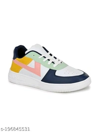  Fashionate Men SneakersMaterial: SyntheticSole Material: PVCPattern: SolidFastening & Back Detail: Lace-UpNet Quantity (N): 1Sizes: IND-6, IND-7, IND-8, IND-9, IND-10Country of Origin: India - White, 10