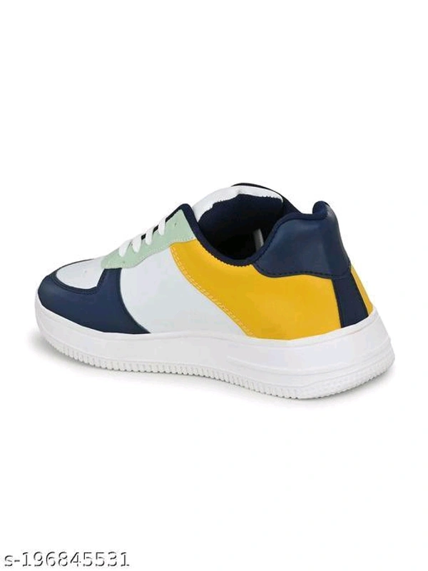  Fashionate Men SneakersMaterial: SyntheticSole Material: PVCPattern: SolidFastening & Back Detail: Lace-UpNet Quantity (N): 1Sizes: IND-6, IND-7, IND-8, IND-9, IND-10Country of Origin: India - White, 10