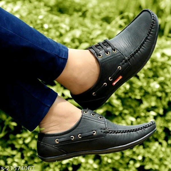 Men's Synthetic Leather Formal shoes Material: SyntheticSole Material: TprFastening: Slip OnToe Shape: Round ToeNet Quantity (N): 1Sizes: IND-6 (Foot Length Size: 23.4 cm, Foot Width Size: 10 cm) IND-7 (Foot Length Size: 24.3 cm, Foot Width Size: 10.1 cm) IND-8 (Foot Length Size: 25.2 cm, Foot Width Size: 10.1 cm) IND-9 (Foot Length Size: 26 - Black, 10