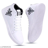 White Solid Casual shoes for menMaterial: Syntethic LeatherSole Material: RubberFastening & Back Detail: Lace-UpSizes:IND-6, IND-7, IND-8, IND-9, IND-10Latest stylish Fabulous Range of Premium quality shoesCountry of Origin: India - White, 10