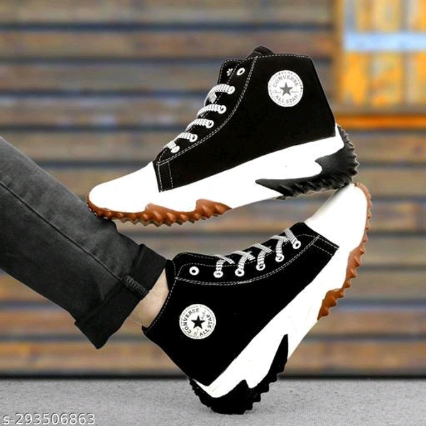 Letest Stylish High Top Casual Party Wear Boot Sneakers For Men & BoysMaterial: SyntheticSole Material: EvaFastening & Back Detail: Lace-UpSizes:IND-6, IND-7, IND-8, IND-9, IND-10Stylish Casual Boots Shoe are made of highest quality material. The Boots Shoe has been made of Synthetic Foam. It offers premium f - Black, 8