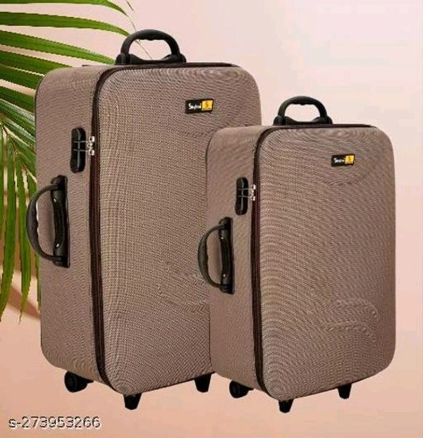  Trolley Bag Luggage - 20" & 24" Size Set Of 2 suitcase luggage bagMaterial: PolyesterType: Travel Backpacksoft BodySize: OnesizeVolume In Litres: 24 To 30 LitresWater Resistant: YesProduct Height: 70 CmProduct Length: 44 CmProduct Wid - Free Size