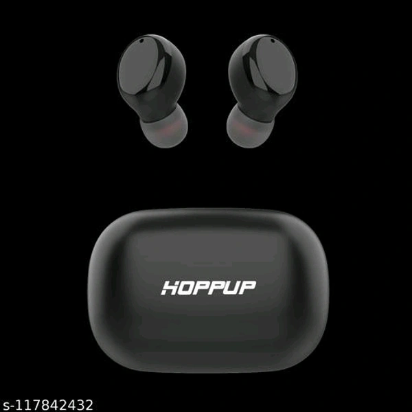 HOPPUP Mini Earbuds with uptName: HOPPUP Mini Earbuds with upto 20H Playtime, ENC, Bass Mode, Bluetooth 5.0 Bluetooth Red True WirelessProduct Name: HOPPUP MINI Bluetooth HeadsetType: TWSColor: RedBattery Backup: 12 HoursPlay Time: 4 HoursWater Resistant: NoSizes: Free SizeCountry of Origin: China - Black, Free Size
