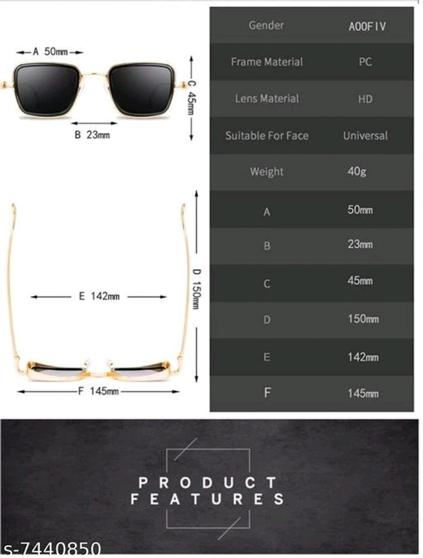 Branded Metal Body Square Inspired from Kabir Singh Sunglass for Men and BoysNet Quantity (N): 1Sizes:Free SizeCountry of Origin: India - Free Size