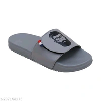 BeardBlend: Stride in Style with in Style with our Facial-Fashion Flip FlopsMaterial: Syntethic LeatherSole Material: PVCFastening & Back Detail: VelcroPattern: PrintedNet Quantity (N): 1Introducing the Closho brand's Slipper/Flip Flop, a stylish and comfortable footwear option that combines the best of fashion and comfort. Made f - Gray, 6