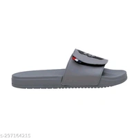 BeardBlend: Stride in Style with in Style with our Facial-Fashion Flip FlopsMaterial: Syntethic LeatherSole Material: PVCFastening & Back Detail: VelcroPattern: PrintedNet Quantity (N): 1Introducing the Closho brand's Slipper/Flip Flop, a stylish and comfortable footwear option that combines the best of fashion and comfort. Made f - Gray, 10