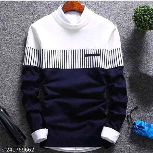  K & W Men's Striped Colorblock Full Sleeve T-shirtFabric: Cotton BlendSleeve Length: Long SleevesPattern: ColorblockedNet Quantity (N): 1Sizes:S, M, L, XL, XXLRefresh your clothing with the awesome collection of Round Neck T-shirts from K & W International. This T-shirt is made of Poly-Cotton fabrics  - White, M
