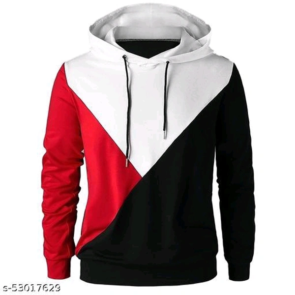 EYEBOGLER  Men's Colorblocked Hooded Neck  Red Pullovers tshirtsFabric: CottonSleeve Length: Long SleevesPattern: ColorblockedNet Quantity (N): 1Sizes:S (Chest Size: 18 in, Length Size: 26.5 in) M (Chest Size: 19 in, Length Size: 27 in) L (Chest Size: 20 in, Length Size: 27.5 in) XL (Chest Size: 21 in,  - Black, L