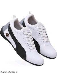 7001 white Material: Syntethic LeatherSole Material: PVCFastening & Back Detail: Lace-UpPattern: SolidNet Quantity (N): 1Sports shoes mens;casual sneakers for mensSizes: IND-6, IND-7, IND-8, IND-9, IND-10Country of Origin: India - White, 6