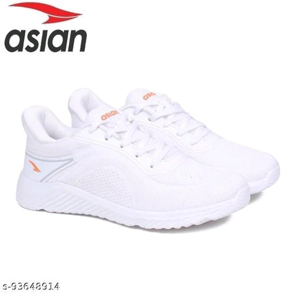 ASIAN Men's DELTA-20 White Sports Running Walking & Gym LIghtWeight Stylish Shoes for Boys & MenMaterial: MeshSole Material: EVAFastening & Back Detail: Lace-UpPattern: SolidMultipack: 1Sizes: IND-7 (Foot Length Size: 30 cm, Foot Width Size: 10 cm) IND-6 (Foot Length Size: 30 cm,  - White, 6