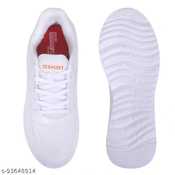 ASIAN Men's DELTA-20 White Sports Running Walking & Gym LIghtWeight Stylish Shoes for Boys & MenMaterial: MeshSole Material: EVAFastening & Back Detail: Lace-UpPattern: SolidMultipack: 1Sizes: IND-7 (Foot Length Size: 30 cm, Foot Width Size: 10 cm) IND-6 (Foot Length Size: 30 cm,  - White, 6