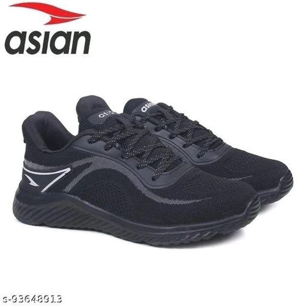  ASIAN Men's DELTA-20 Black Sports Running Walking & Gym LIghtWeight Stylish Shoes for Boys & MenMaterial: MeshSole Material: EVAFastening & Back Detail: Lace-UpPattern: SolidMultipack: 1Sizes: IND-7 (Foot Length Size: 30 cm, Foot Width Size: 10 cm) IND-6 (Foot Length Size: 30 cm, - Black, 11
