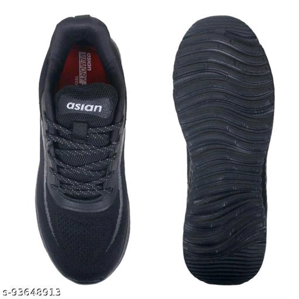 ASIAN Men's DELTA-20 Black Sports Running Walking & Gym LIghtWeight Stylish Shoes for Boys & MenMaterial: MeshSole Material: EVAFastening & Back Detail: Lace-UpPattern: SolidMultipack: 1Sizes: IND-7 (Foot Length Size: 30 cm, Foot Width Size: 10 cm) IND-6 (Foot Length Size: 30 cm, - Black, 11