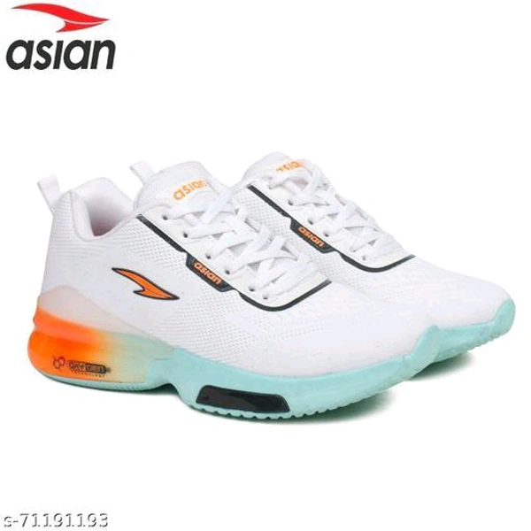 Asian Sports ShoesMaterial: EVASole Material: EVAFastening & Back Detail: Lace-UpPattern: SolidMultipack: 1Sizes: IND-7 (Foot Length Size: 30 cm, Foot Width Size: 15 cm) IND-6 (Foot Length Size: 30 cm, Foot Width Size: 15 cm) IND-10 (Foot Length Size: 30 cm, Foot Width Size: 15 cm) IND-9 (Foot Length Size: 30 cm, Foot Width Size: 15 cm) IND-8 (Foot Length Size: 30 cm, - White, 6