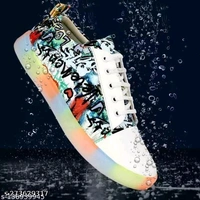   Layasa Sneakers For MenMaterial: FoamedSole Material: TPRPattern: PrintedFastening & Back Detail: Lace-UpNet Quantity (N): 1Sizes: Country of Origin: India - White, 9