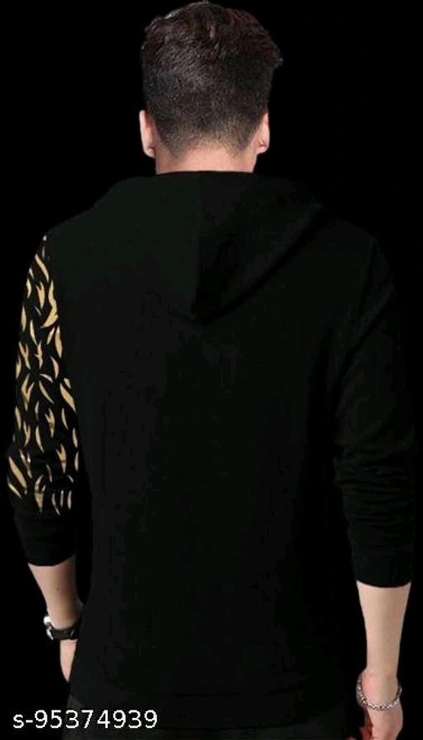 SWAGGERjns men's printed Regular fit Hooded T-shirt  Men's Full Sleeve sweatshirtSleeve Length: Long SleevesNet Quantity (N): 1Sizes:XS, S (Chest Size: 36 in, Length Size: 26 in) M (Chest Size: 38 in, Length Size: 26.5 in) L (Chest Size: 40 in, Length Size: 27  - Black, S
