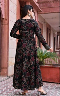  RAYON ANARKALI LONG KURTI BLACKFabric: RayonSleeve Length: Three-Quarter SleevesPattern: PrintedCombo of: SingleSizes:XS, S, M (Bust Size: 38 in) L (Bust Size: 40 in) XL (Bust Size: 42 in) XXL (Bust Size: 44 in) XXXL (Bust Size: 46 in) 4XL (Bust Size: 48 in) 5XL (Bust Size: 50 in) 6XL (Bust Size: 52 in) Party Wear Anarkali Kurti Country of Origin: India - printed, S