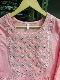 Pink Luricus gown Name: Pink Luricus gown Fabric: RayonSleeve Length: Three-Quarter SleevesPattern: EmbroideredNet Quantity (N): 1Sizes:M (Bust Size: 38 in) L (Bust Size: 40 in) XL (Bust Size: 42 in) XXL (Bust Size: 44 in) XXXL, 4XL, 5XL, 6XL, 7XLCountry of Origin: India - Pink, S