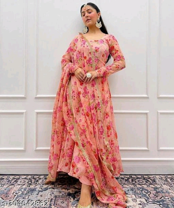 ROYALICA_WITH_DUPATTAFabric: GeorgetteSleeve Length: Long SleevesPattern: PrintedCombo of: SingleSizes:S (Bust Size: 36 in, Size Length: 52 in) M (Bust Size: 38 in, Size Length: 52 in) L (Bust Size: 40 in, Size Length: 52 in) XL (Bust Size: 42 in, Size Length: 52 in) XXL (Bust Size: 44 in, Size Length: 52 in) Made In India  - Tickle Me Pink, M