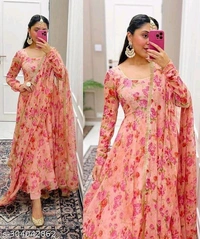 ROYALICA_WITH_DUPATTAFabric: GeorgetteSleeve Length: Long SleevesPattern: PrintedCombo of: SingleSizes:S (Bust Size: 36 in, Size Length: 52 in) M (Bust Size: 38 in, Size Length: 52 in) L (Bust Size: 40 in, Size Length: 52 in) XL (Bust Size: 42 in, Size Length: 52 in) XXL (Bust Size: 44 in, Size Length: 52 in) Made In India  - Tickle Me Pink, XL