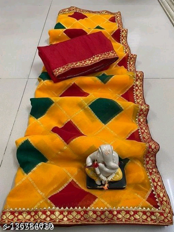 Bhagalpuri Art Silk yellow Lace border Saree With BlouseSaree Fabric: Art SilkBlouse: Semi-Stitched BlouseBlouse Fabric: Banarasi SilkPattern: CheckedBlouse Pattern: Same as BorderNet Quantity (N): SingleSizes: Free SizeCountry of Origin: India - Free Size