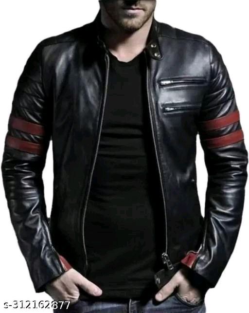 Studded Men Biker Leather Jacket