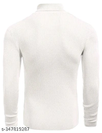 Men high neack sweatshirt - White, M
