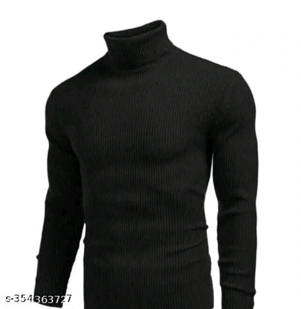 Men high neack sweatshirs - Black, M