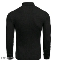 Men high neack sweatshirs - Black, M