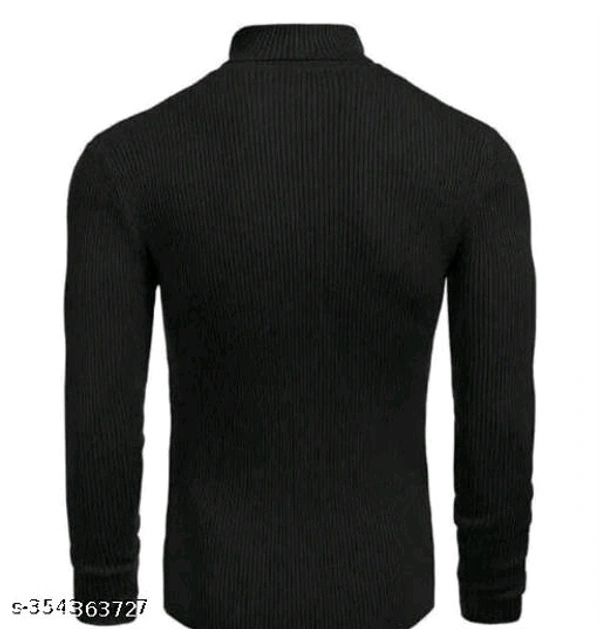Men high neack sweatshirs - Black, M