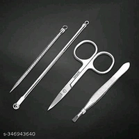 Professional Stainless Steel 16 Tools Set Nail Clippers Scissors Grooming Kits with Leather Case - Free Size