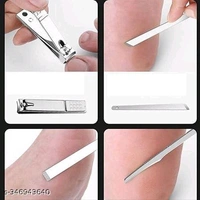 Professional Stainless Steel 16 Tools Set Nail Clippers Scissors Grooming Kits with Leather Case - Free Size