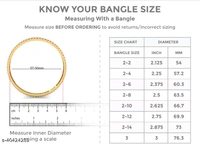 Brass Gold-Plated Bangle Set (Pack 6) - Gold, 2.6
