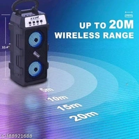 Bluetooth Karaoke Speaker with Wired Microphone Rechargeable Portable Bluetooth Speaker  - Black