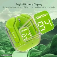 Ultrapods AIR 31 TWS Earbud, Bluetooth Earbuds with Display, Transparent Design, 20 Hrs Playtime with Fast Charging - Green