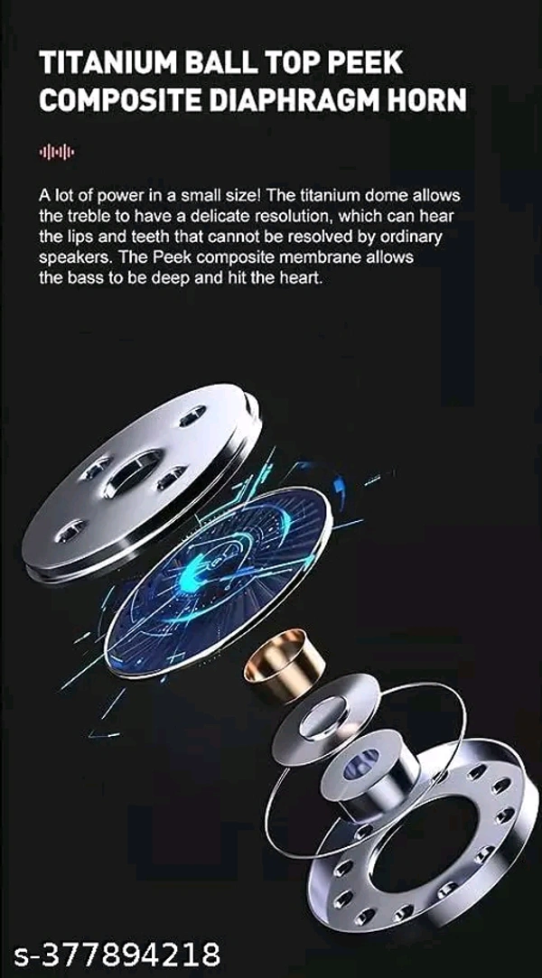 Ultrapods TWS Earbud, Bluetooth Earbuds with Display, Transparent Design, 20 Hrs Playtime  - Black