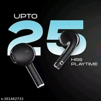 HOPPUP AirDoze H25 Earbuds with upto 25 Hours Playtime, Bluetooth 5.3 & 40MS Low Latency Black - Black