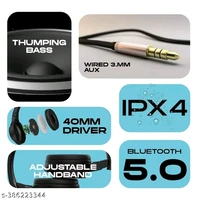 HOPPUP SONIC with 20 Hours Play Time Bluetooth Headset  (Black, On the Ear) - Black