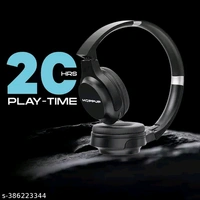 HOPPUP SONIC with 20 Hours Play Time Bluetooth Headset  (Black, On the Ear) - Black