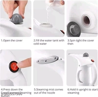 MEXONIC Steamer for Facial Handheld Garment for Clothes Portable Fabric Steam Brush, Facial Steamer for Nose, Cold and Cough, steam machine facial steamer for face steamer steam garment steamer fabric steamer handheld steamer face hand steamer and hair portable steamer (Multicolor)