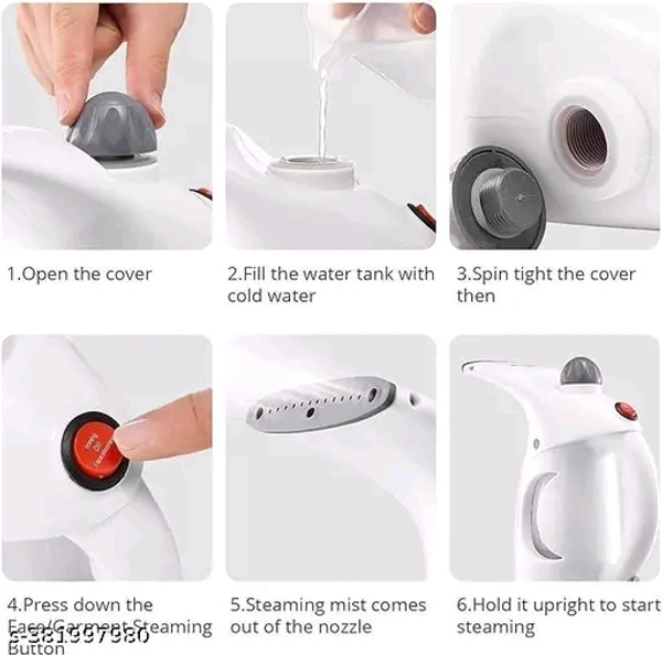 MEXONIC Steamer for Facial Handheld Garment for Clothes Portable Fabric Steam Brush, Facial Steamer for Nose, Cold and Cough, steam machine facial steamer for face steamer steam garment steamer fabric steamer handheld steamer face hand steamer and hair portable steamer (Multicolor)