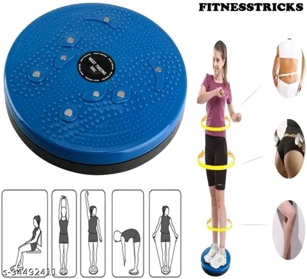 Aerobic Exercise Fitness Reflexology Magnets Balance Board Exercise Equipment - Blue