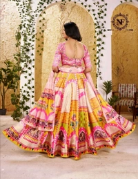 Exclusive Gota Satin Lehenga Choli Set with Heavy Chinon Dupatta for Festivals - Semi-Stiched
