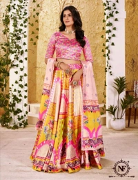 Exclusive Gota Satin Lehenga Choli Set with Heavy Chinon Dupatta for Festivals - Semi-Stiched