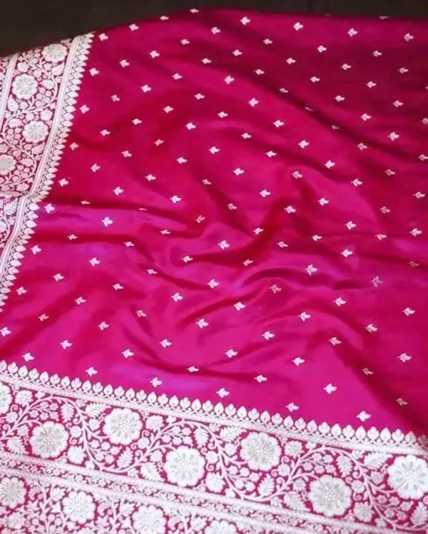 New latest banarsi silver satan with imbrodery work  - Free Size