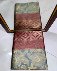 Beautiful flower design kanjivaram silk saree - Free Size